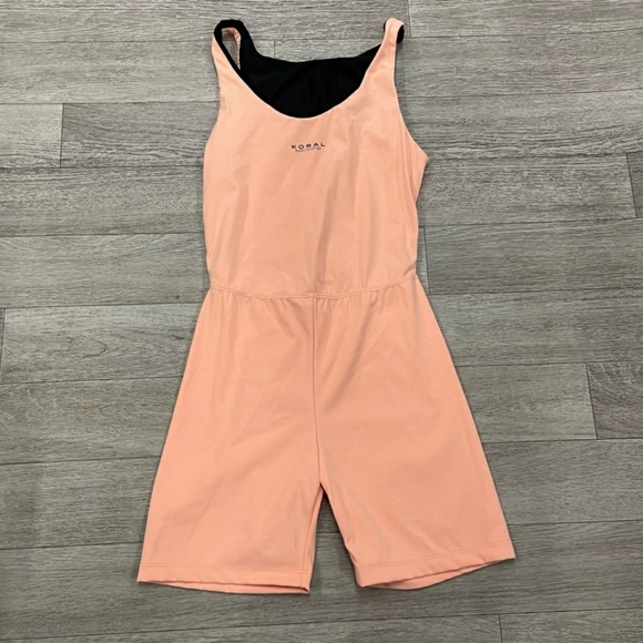 Koral Pants - Koral Test Blackout Short Jumpsuit Pompano Orange Medium Nwt